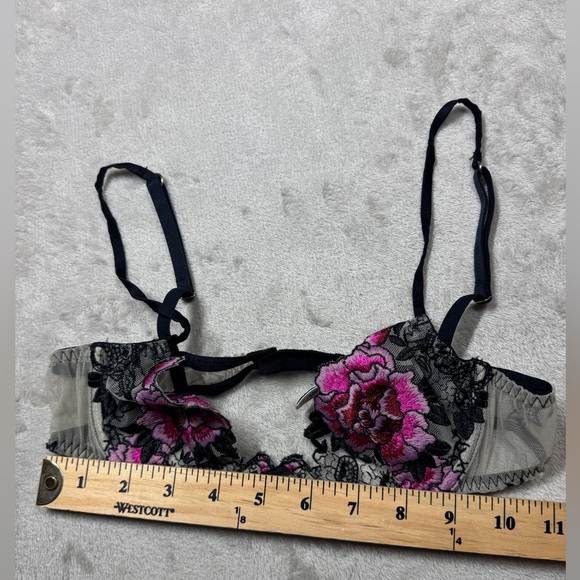 Fleur du Mal Pink and Black Lace Bra - Picture 6 of 15